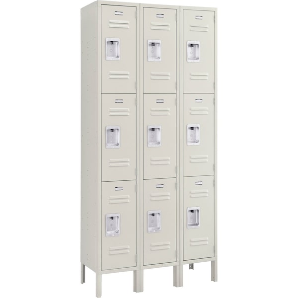 Global Industrial Louvered Door Locker, 36 in W, 15 in D, 78 in H, Tan 493424TN - main